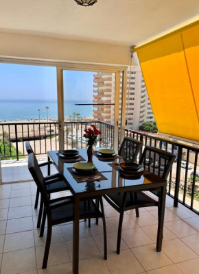 On the beach, fantastic sea and pool views, 2 bedroom apartment